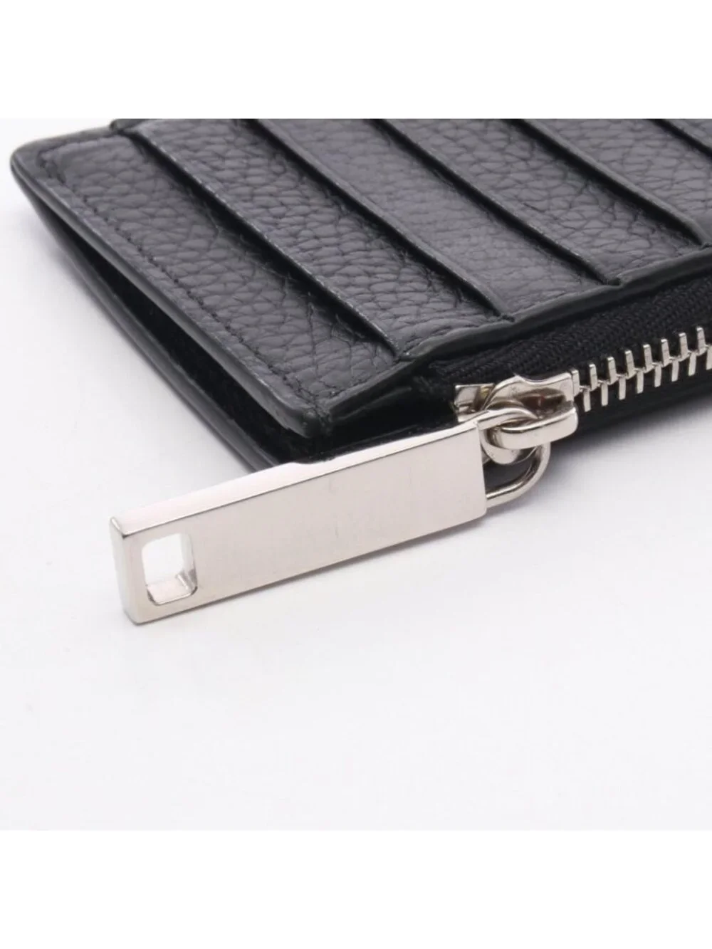 Gucci Coin Case Embossed Logo Card Black Leather